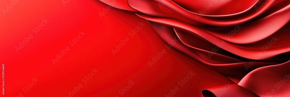 Aufkleber a red ribbon with a red background