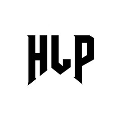 HLP letter logo design for technology company. HLP logo design black and white color combination. HLP logo, HLP vector, HLP design, HLP icon, HLP alphabet. HLP typography logo design.