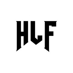 HLF letter logo design for technology company. HLF logo design black and white color combination. HLF logo, HLF vector, HLF design, HLF icon, HLF alphabet. HLF typography logo design.