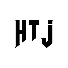 HTJ letter logo design for technology company. HTJ logo design black and white color combination. HTJ logo, HTJ vector, HTJ design, HTJ icon, HTJ alphabet. HTJ typography logo design.