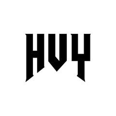 HVY letter logo design for technology company. HVY logo design black and white color combination. HVY logo, HVY vector, HVY design, HVY icon, HVY alphabet. HVY typography logo design.