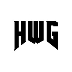 HWG letter logo design for technology company. HWG logo design black and white color combination. HWG logo, HWG vector, HWG design, HWG icon, HWG alphabet. HWG typography logo design.