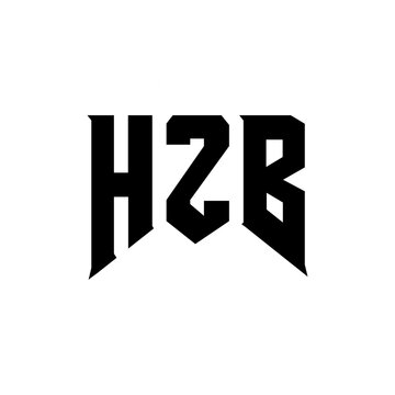 HZB letter logo design for technology company. HZB logo design black and white color combination. HZB logo, HZB vector, HZB design, HZB icon, HZB alphabet. HZB typography logo design.