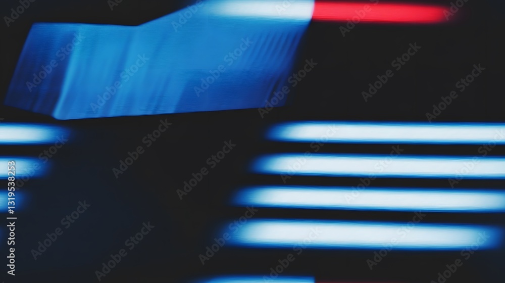 Poster abstract shapes and lights create an interesting atmospheric composition of color