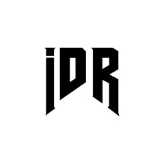 IDR letter logo design for technology company. IDR logo design black and white color combination. IDR logo, IDR vector, IDR design, IDR icon, IDR alphabet. IDR typography logo design.