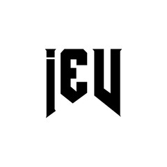 IEV letter logo design for technology company. IEV logo design black and white color combination. IEV logo, IEV vector, IEV design, IEV icon, IEV alphabet. IEV typography logo design.