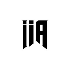 IIA letter logo design for technology company. IIA logo design black and white color combination. IIA logo, IIA vector, IIA design, IIA icon, IIA alphabet. IIA typography logo design.