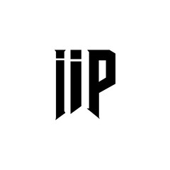 IIP letter logo design for technology company. IIP logo design black and white color combination. IIP logo, IIP vector, IIP design, IIP icon, IIP alphabet. IIP typography logo design.