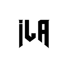 ILA letter logo design for technology company. ILA logo design black and white color combination. ILA logo, ILA vector, ILA design, ILA icon, ILA alphabet. ILA typography logo design.