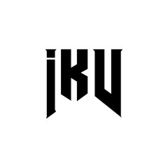 IKV letter logo design for technology company. IKV logo design black and white color combination. IKV logo, IKV vector, IKV design, IKV icon, IKV alphabet. IKV typography logo design.