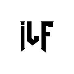 Obraz premium ILF letter logo design for technology company. ILF logo design black and white color combination. ILF logo, ILF vector, ILF design, ILF icon, ILF alphabet. ILF typography logo design.