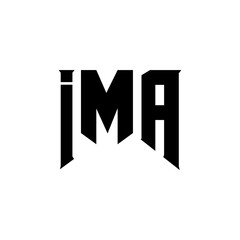 IMA letter logo design for technology company. IMA logo design black and white color combination. IMA logo, IMA vector, IMA design, IMA icon, IMA alphabet. IMA typography logo design.