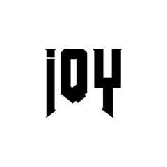 IQY letter logo design for technology company. IQY logo design black and white color combination. IQY logo, IQY vector, IQY design, IQY icon, IQY alphabet. IQY typography logo design.