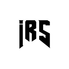 IRS letter logo design for technology company. IRS logo design black and white color combination. IRS logo, IRS vector, IRS design, IRS icon, IRS alphabet. IRS typography logo design.
