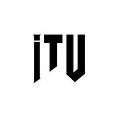 ITU letter logo design for technology company. ITU logo design black and white color combination. ITU logo, ITU vector, ITU design, ITU icon, ITU alphabet. ITU typography logo design.