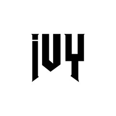 IUY letter logo design for technology company. IUY logo design black and white color combination. IUY logo, IUY vector, IUY design, IUY icon, IUY alphabet. IUY typography logo design.
