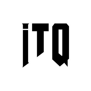 ITQ letter logo design for technology company. ITQ logo design black and white color combination. ITQ logo, ITQ vector, ITQ design, ITQ icon, ITQ alphabet. ITQ typography logo design.