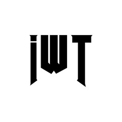 IWT letter logo design for technology company. IWT logo design black and white color combination. IWT logo, IWT vector, IWT design, IWT icon, IWT alphabet. IWT typography logo design.