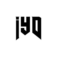 IYD letter logo design for technology company. IYD logo design black and white color combination. IYD logo, IYD vector, IYD design, IYD icon, IYD alphabet. IYD typography logo design.