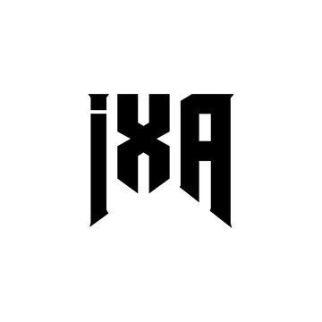 IXA letter logo design for technology company. IXA logo design black and white color combination. IXA logo, IXA vector, IXA design, IXA icon, IXA alphabet. IXA typography logo design.