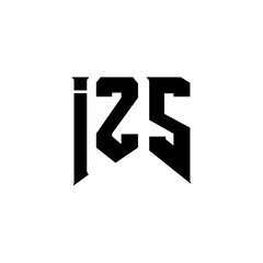 IZS letter logo design for technology company. IZS logo design black and white color combination. IZS logo, IZS vector, IZS design, IZS icon, IZS alphabet. IZS typography logo design.