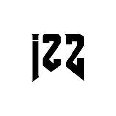 IZZ letter logo design for technology company. IZZ logo design black and white color combination. IZZ logo, IZZ vector, IZZ design, IZZ icon, IZZ alphabet. IZZ typography logo design.