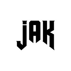 JAK letter logo design for technology company. JAK logo design black and white color combination. JAK logo, JAK vector, JAK design, JAK icon, JAK alphabet. JAK typography logo design. © mamun25g