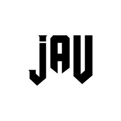 JAU letter logo design for technology company. JAU logo design black and white color combination. JAU logo, JAU vector, JAU design, JAU icon, JAU alphabet. JAU typography logo design.