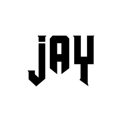 JAY letter logo design for technology company. JAY logo design black and white color combination. JAY logo, JAY vector, JAY design, JAY icon, JAY alphabet. JAY typography logo design.