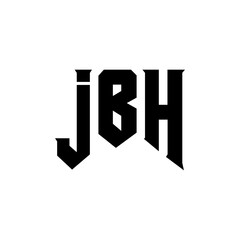 JBH letter logo design for technology company. JBH logo design black and white color combination. JBH logo, JBH vector, JBH design, JBH icon, JBH alphabet. JBH typography logo design.