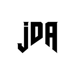 JDA letter logo design for technology company. JDA logo design black and white color combination. JDA logo, JDA vector, JDA design, JDA icon, JDA alphabet. JDA typography logo design.