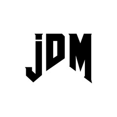 JDM letter logo design for technology company. JDM logo design black and white color combination. JDM logo, JDM vector, JDM design, JDM icon, JDM alphabet. JDM typography logo design.