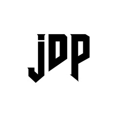 JDP letter logo design for technology company. JDP logo design black and white color combination. JDP logo, JDP vector, JDP design, JDP icon, JDP alphabet. JDP typography logo design.