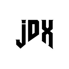 JDX letter logo design for technology company. JDX logo design black and white color combination. JDX logo, JDX vector, JDX design, JDX icon, JDX alphabet. JDX typography logo design.