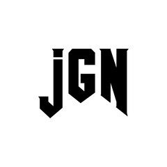 JGN letter logo design for technology company. JGN logo design black and white color combination. JGN logo, JGN vector, JGN design, JGN icon, JGN alphabet. JGN typography logo design.