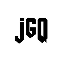 JGQ letter logo design for technology company. JGQ logo design black and white color combination. JGQ logo, JGQ vector, JGQ design, JGQ icon, JGQ alphabet. JGQ typography logo design.
