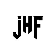 JHF letter logo design for technology company. JHF logo design black and white color combination. JHF logo, JHF vector, JHF design, JHF icon, JHF alphabet. JHF typography logo design.