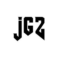 JGZ letter logo design for technology company. JGZ logo design black and white color combination. JGZ logo, JGZ vector, JGZ design, JGZ icon, JGZ alphabet. JGZ typography logo design.
