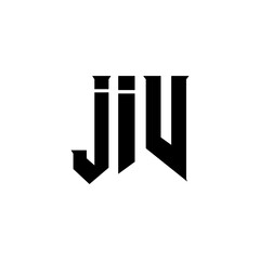JIV letter logo design for technology company. JIV logo design black and white color combination. JIV logo, JIV vector, JIV design, JIV icon, JIV alphabet. JIV typography logo design.