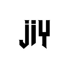 JIY letter logo design for technology company. JIY logo design black and white color combination. JIY logo, JIY vector, JIY design, JIY icon, JIY alphabet. JIY typography logo design.