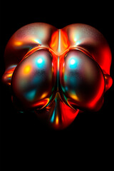 abstract 3d shape, colorful and shining
