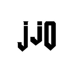 JJO letter logo design for technology company. JJO logo design black and white color combination. JJO logo, JJO vector, JJO design, JJO icon, JJO alphabet. JJO typography logo design.