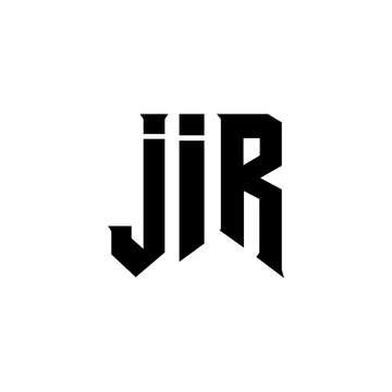 JIR letter logo design for technology company. JIR logo design black and white color combination. JIR logo, JIR vector, JIR design, JIR icon, JIR alphabet. JIR typography logo design.