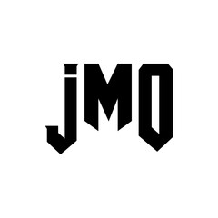 JMO letter logo design for technology company. JMO logo design black and white color combination. JMO logo, JMO vector, JMO design, JMO icon, JMO alphabet. JMO typography logo design.