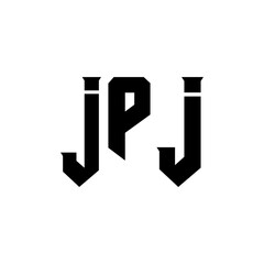 JPJ letter logo design for technology company. JPJ logo design black and white color combination. JPJ logo, JPJ vector, JPJ design, JPJ icon, JPJ alphabet. JPJ typography logo design.