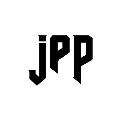 JPP letter logo design for technology company. JPP logo design black and white color combination. JPP logo, JPP vector, JPP design, JPP icon, JPP alphabet. JPP typography logo design.
