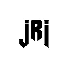 JRI letter logo design for technology company. JRI logo design black and white color combination. JRI logo, JRI vector, JRI design, JRI icon, JRI alphabet. JRI typography logo design.