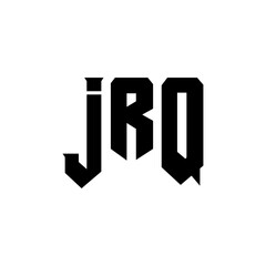 JRQ letter logo design for technology company. JRQ logo design black and white color combination. JRQ logo, JRQ vector, JRQ design, JRQ icon, JRQ alphabet. JRQ typography logo design.