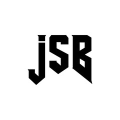 JSB letter logo design for technology company. JSB logo design black and white color combination. JSB logo, JSB vector, JSB design, JSB icon, JSB alphabet. JSB typography logo design.