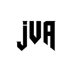 JVA letter logo design for technology company. JVA logo design black and white color combination. JVA logo, JVA vector, JVA design, JVA icon, JVA alphabet. JVA typography logo design.